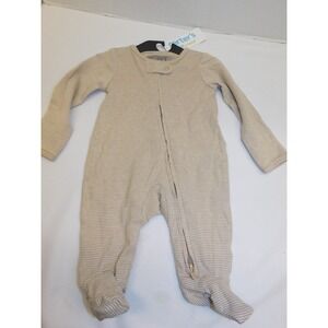 New Carters Tan Stripe Long Sleeve Pajamas Newborn Unisex